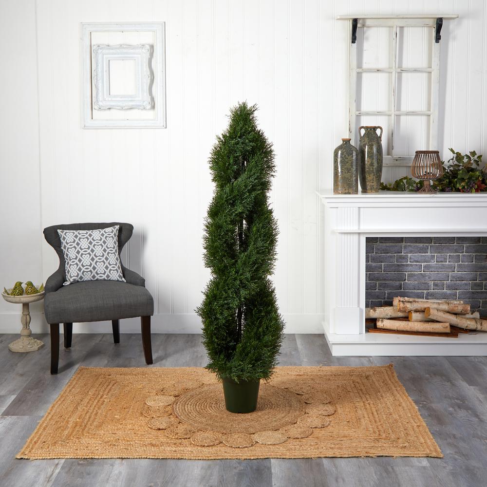 5ft. Pond Cypress Spiral Topiary UV Resistant (Indoor/Outdoor). Picture 5