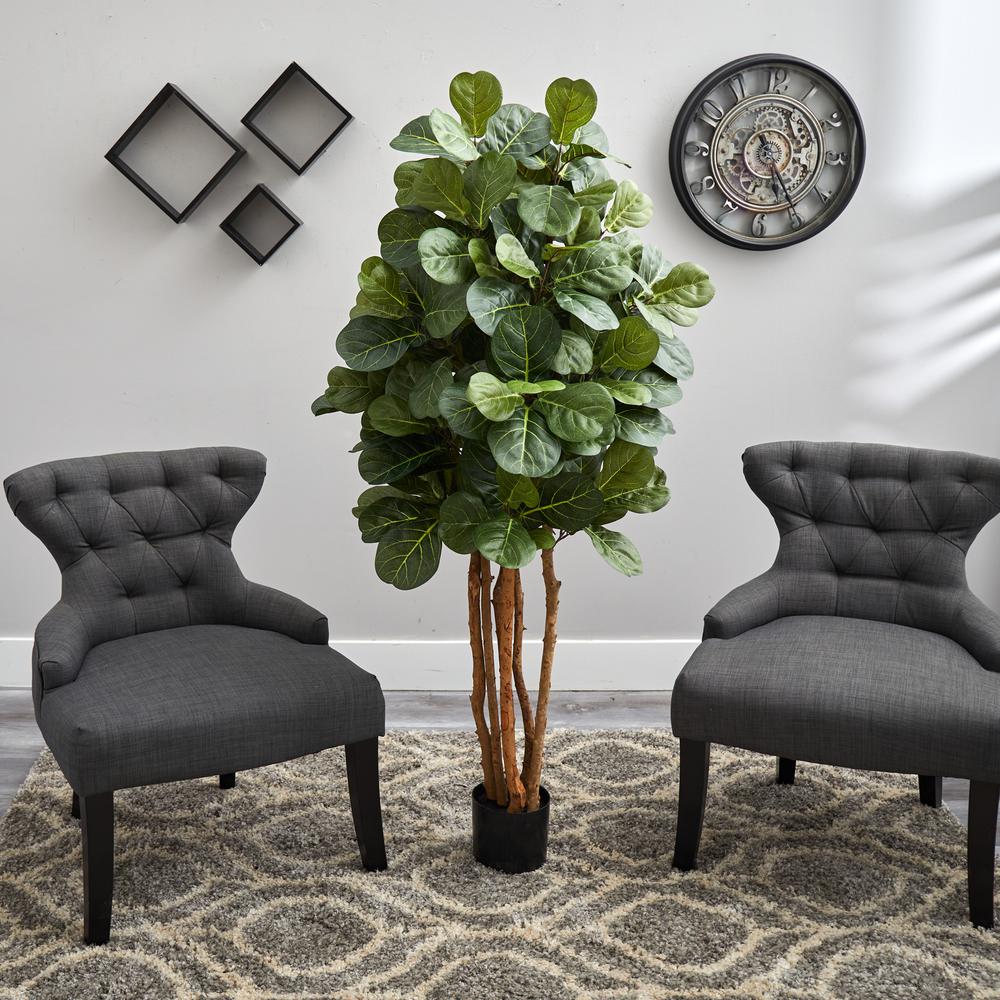 5ft. Fiddle Leaf Fig Artificial Tree Green. Picture 6