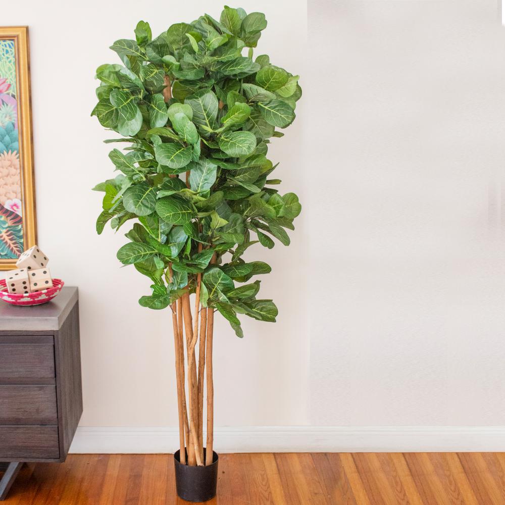 7ft. Fiddle Leaf Fig Artificial Tree Green. Picture 4