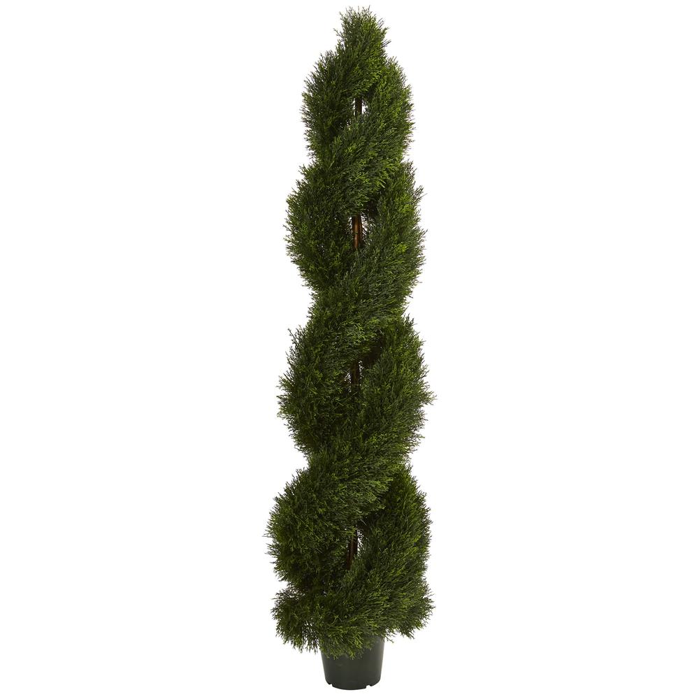 Double Pond Cypress Spiral Topiary UV Resistant (Indoor/Outdoor). Picture 1