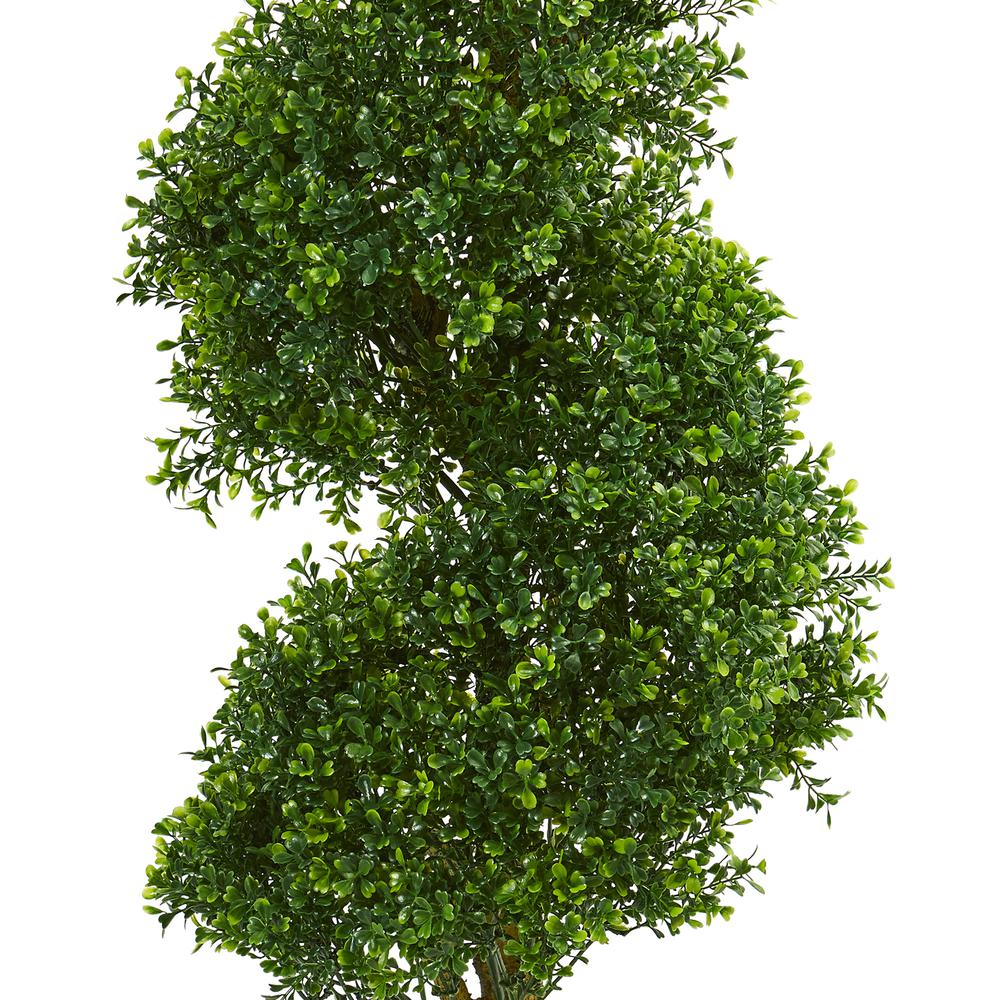 4ft. Spiral Boxwood Artificial Tree, UV Resistant (Indoor/Outdoor). Picture 3