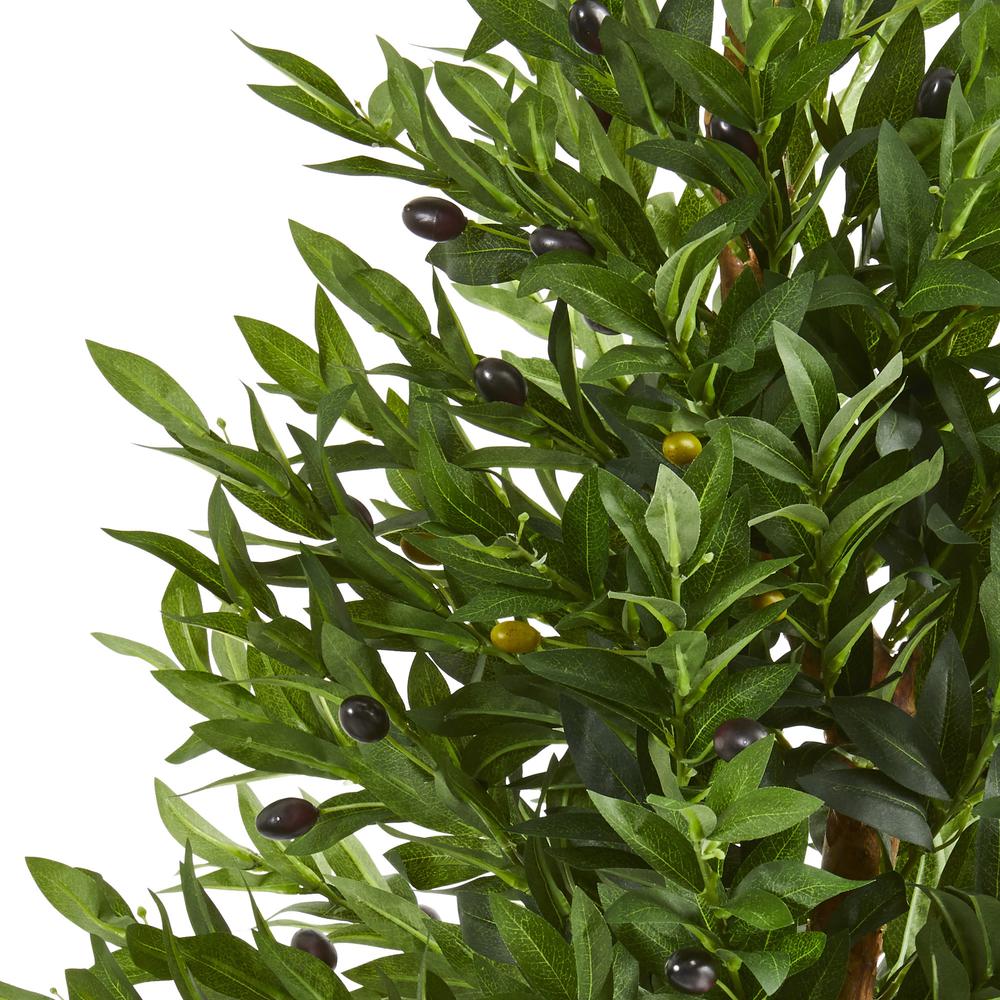 35in. Olive Cone Topiary Artificial Tree UV Resistant (Indoor/Outdoor). Picture 2