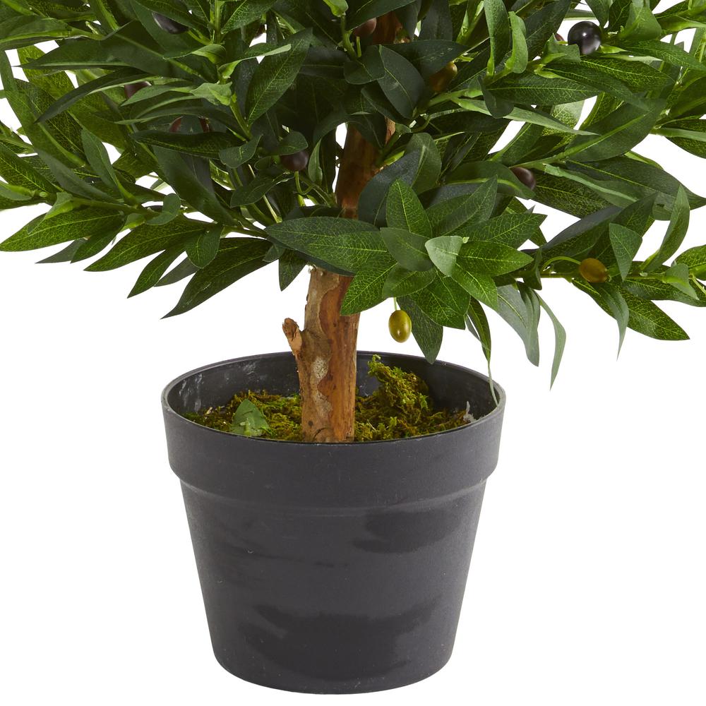 35in. Olive Cone Topiary Artificial Tree UV Resistant (Indoor/Outdoor). Picture 5