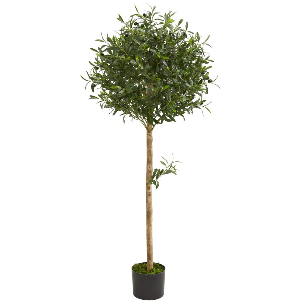 5ft. Olive Topiary Artificial Tree. Picture 1