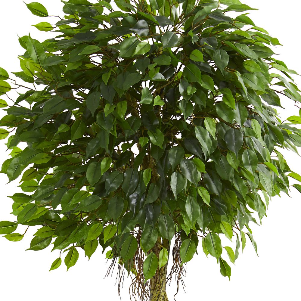 6ft. Ficus Artificial Tree in Slate Planter UV Resistant (Indoor/Outdoor). Picture 3