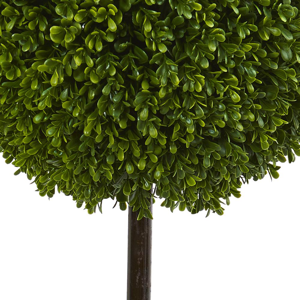 3ft. Boxwood Ball Topiary Artificial Tree in Oval Planter UV Resistant (Indoor/Outdoor). Picture 5