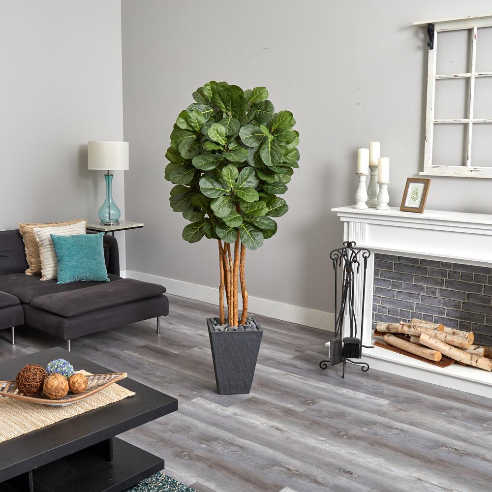 5.5ft. Fiddle Leaf Artificial Tree in Slate Planter. Picture 2