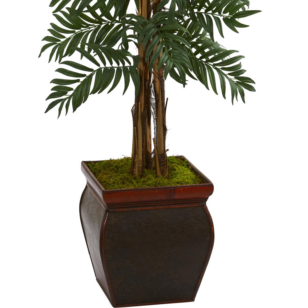 5ft. Parlor Palm Artificial Tree in Decorative Planter. Picture 3