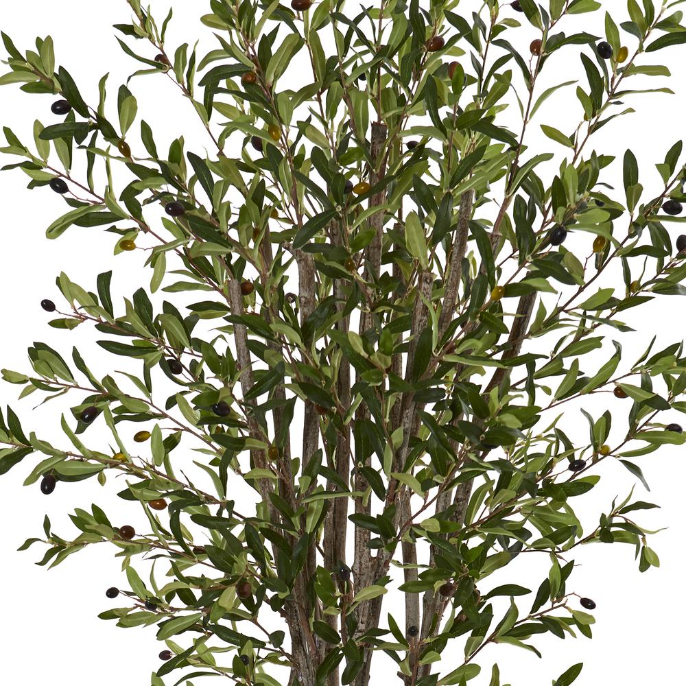6ft. Olive Artificial Tree in White Tower Planter. Picture 2