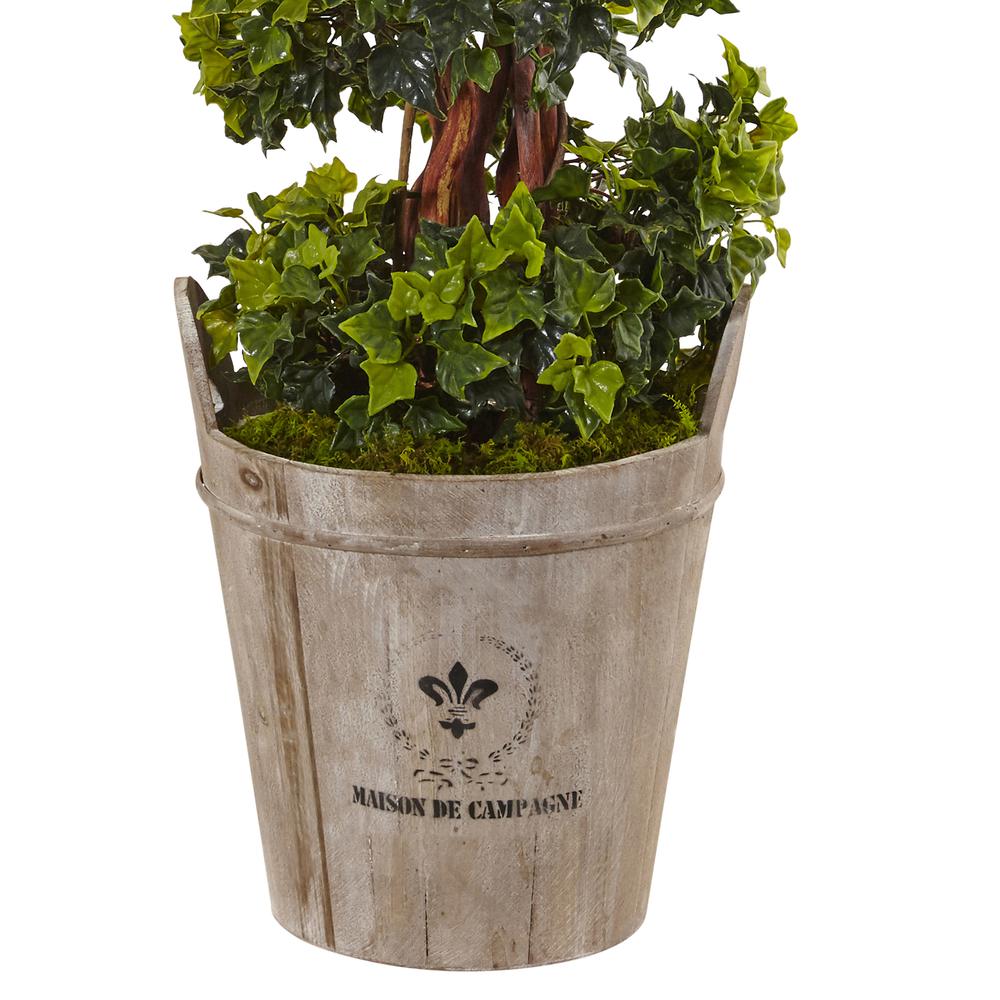 4ft. English Ivy Artificial Tree in Farmhouse Planter, UV Resistant (Indoor/Outdoor). Picture 3