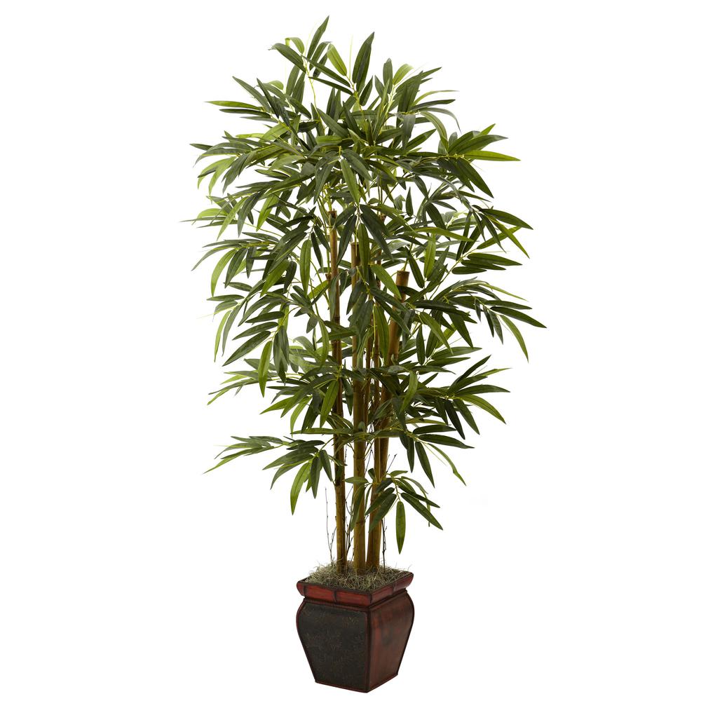 5.5ft. Bamboo with Decorative Planter. Picture 1