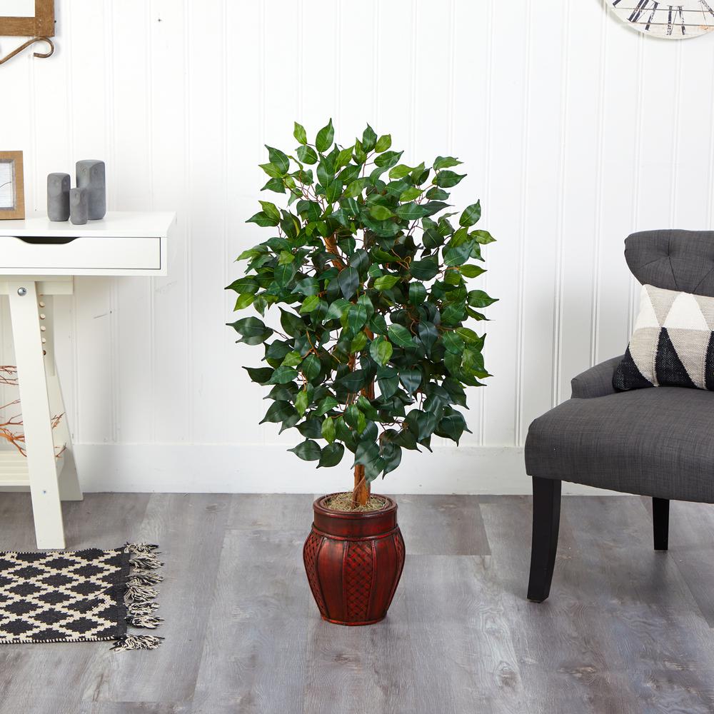 44in. Ficus Tree with Decorative Planter. Picture 4
