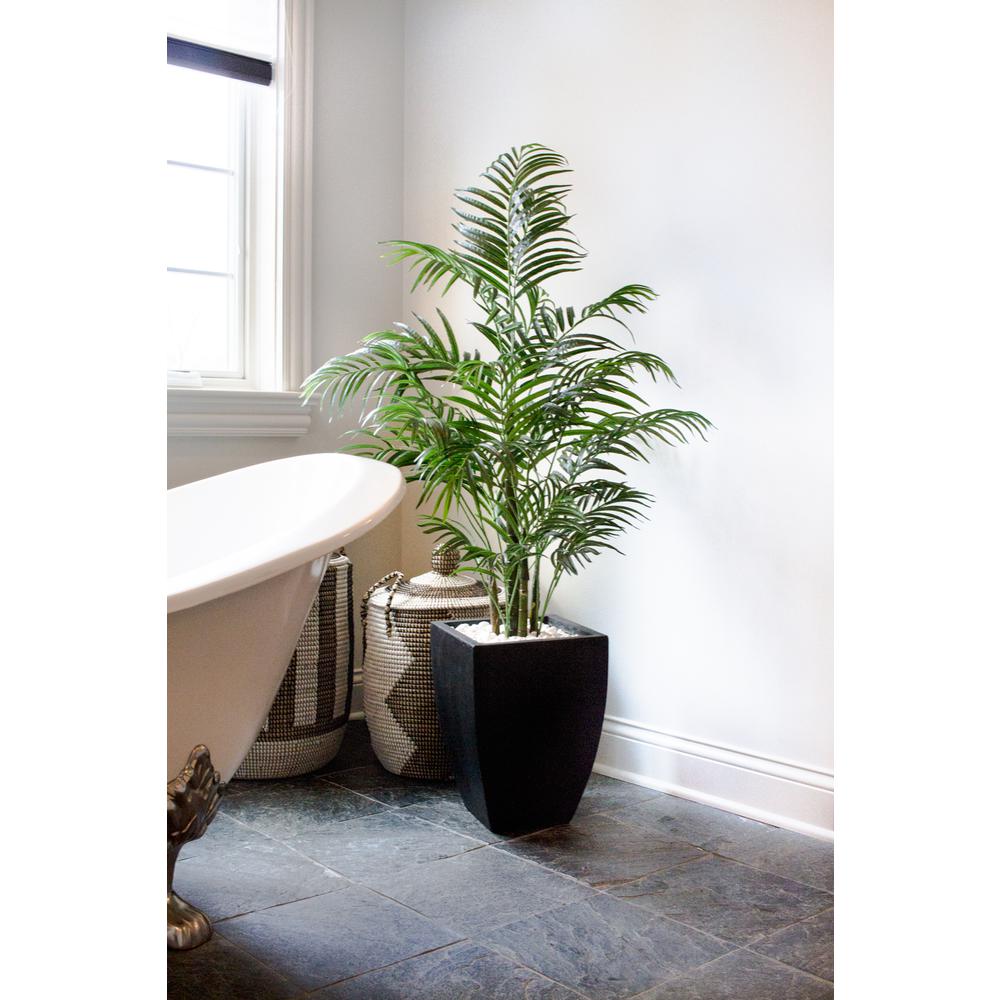 4.5ft. Areca Palm Tree with Black Wash Planter UV Resistant (Indoor/Outdoor). Picture 4