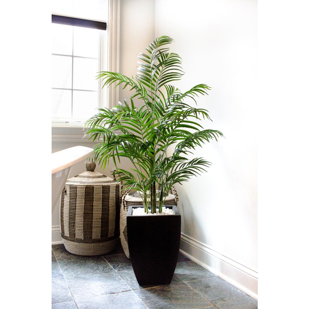 4.5ft. Areca Palm Tree with Black Wash Planter UV Resistant (Indoor/Outdoor). Picture 7
