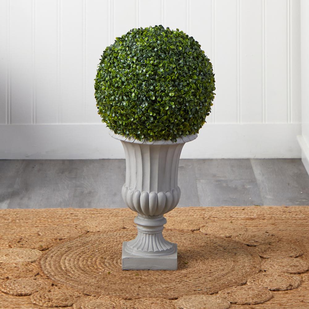 2.5ft. Boxwood Topiary with Urn (Indoor/Outdoor). Picture 2