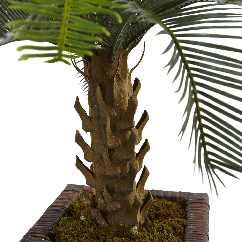3ft. Cycas Artificial Tree in Wood Planter. Picture 3
