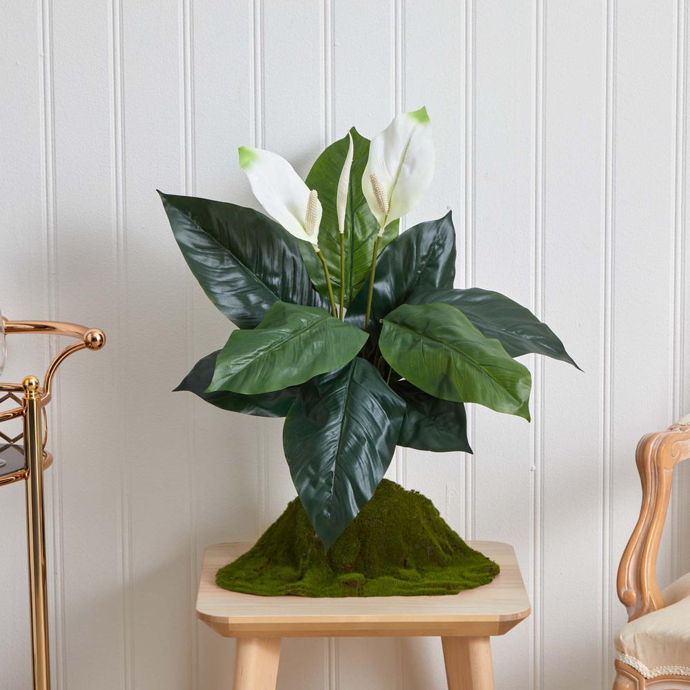 24in. Spathiphyllum Artificial Plant (Set of 3). Picture 4