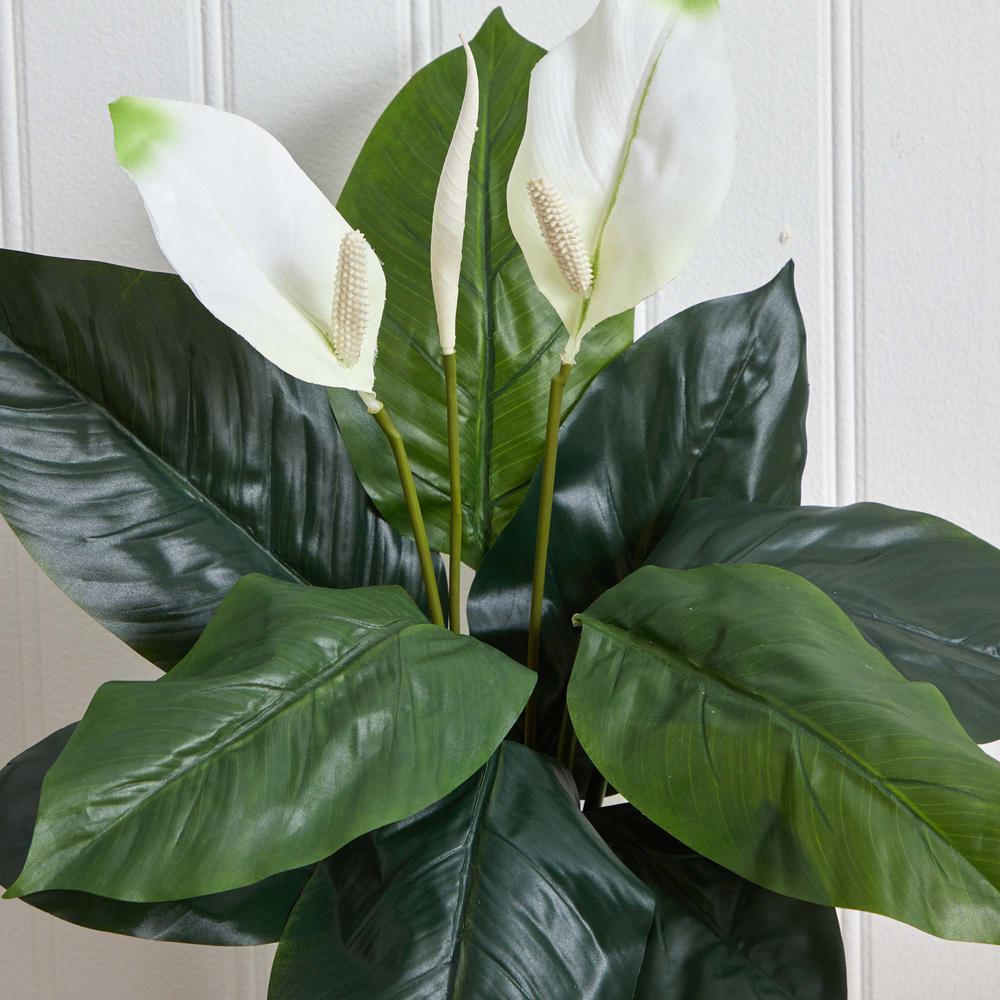 24in. Spathiphyllum Artificial Plant (Set of 3). Picture 2