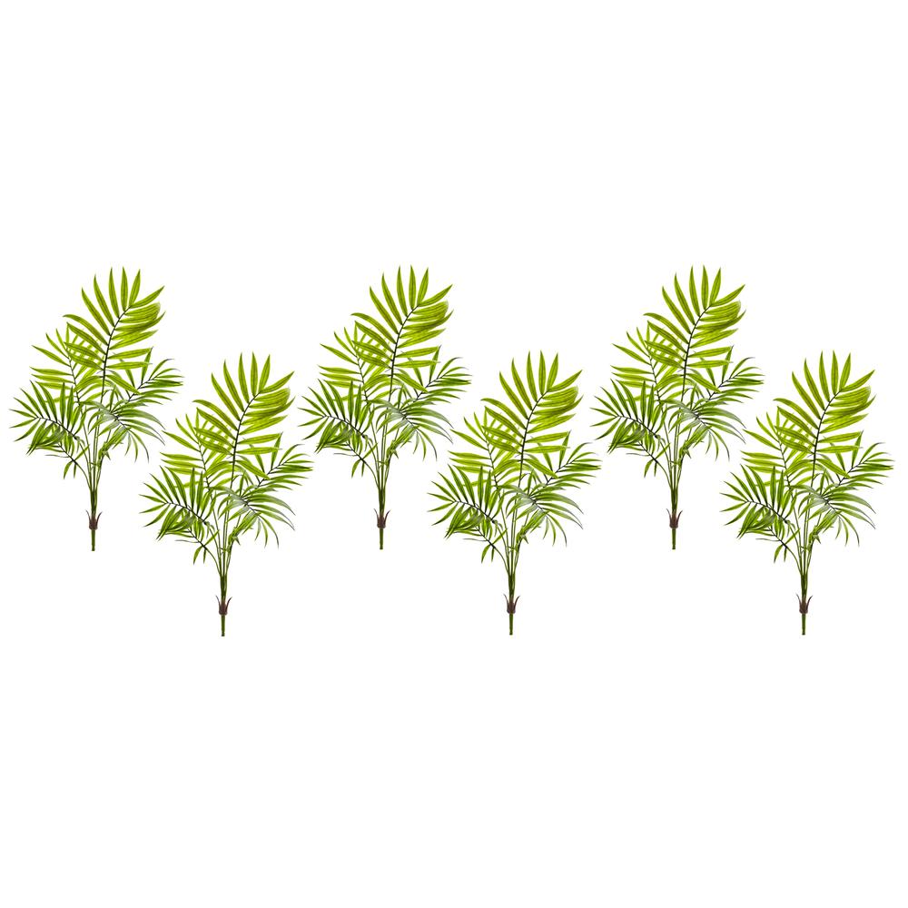 Mini Areca Palm Artificial Bush, Set of 6. Picture 3