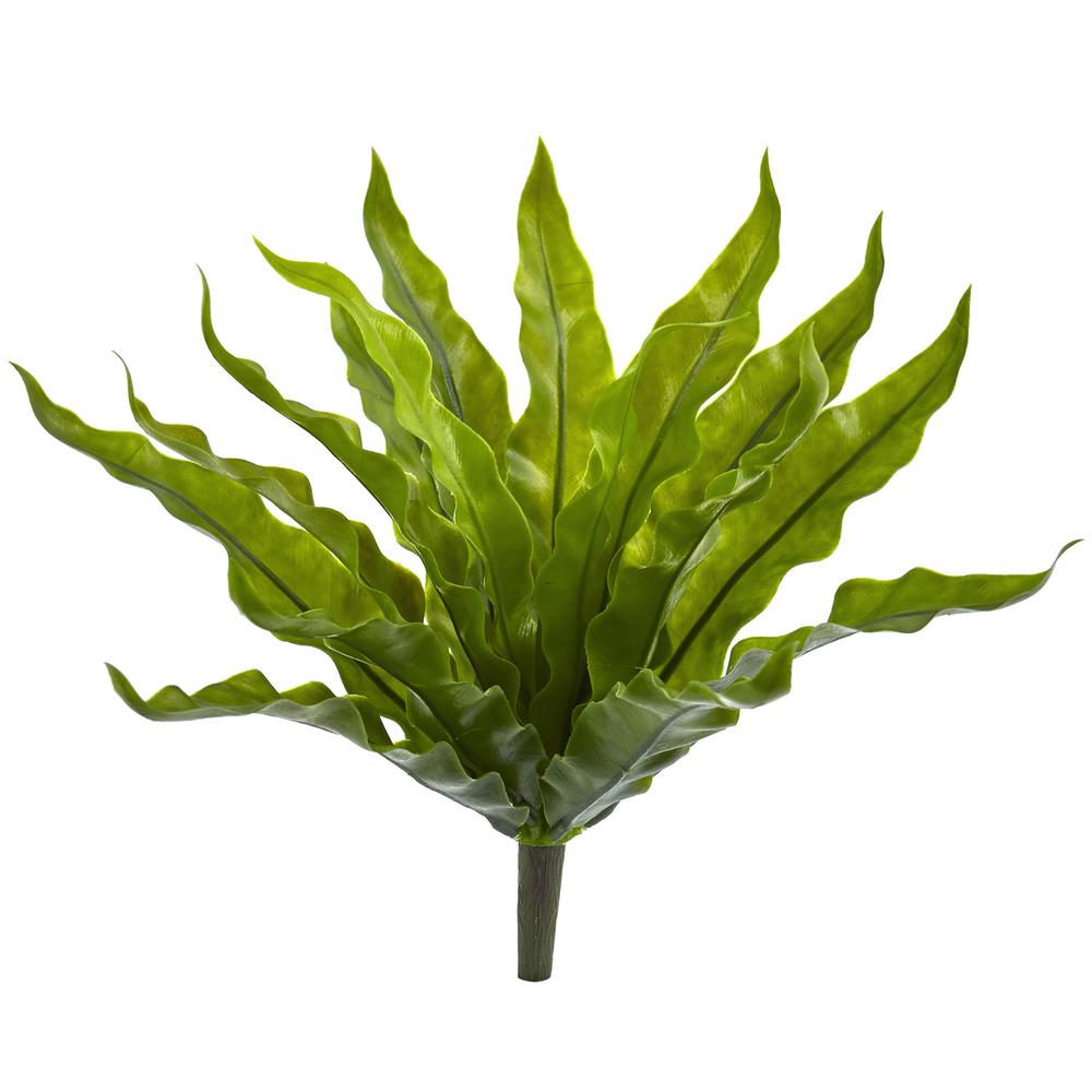 9in. Birds Nest Fern Artificial Plant. Picture 1