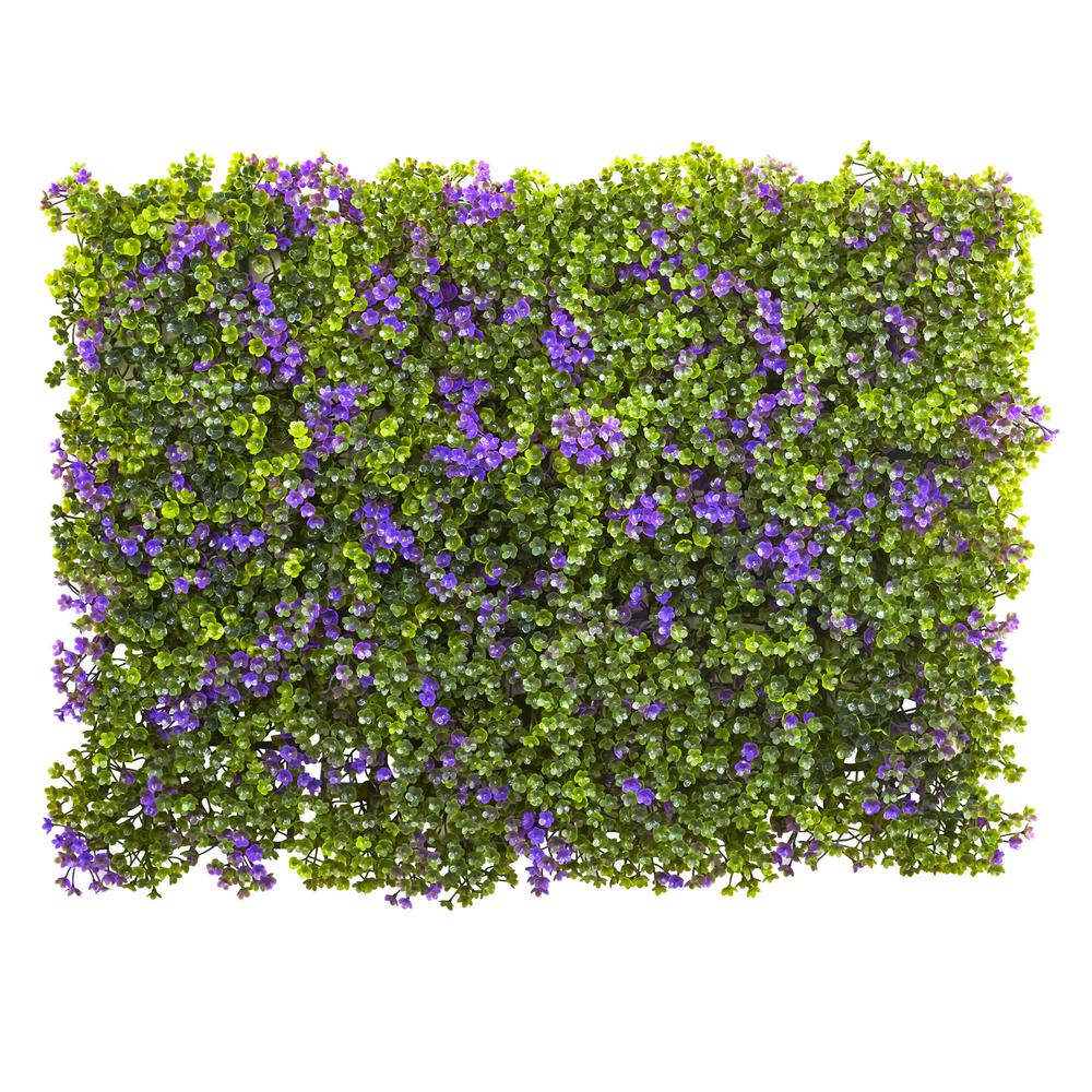 6in. x 6in. Purple & Green Clover Mat (Set of 12). Picture 1