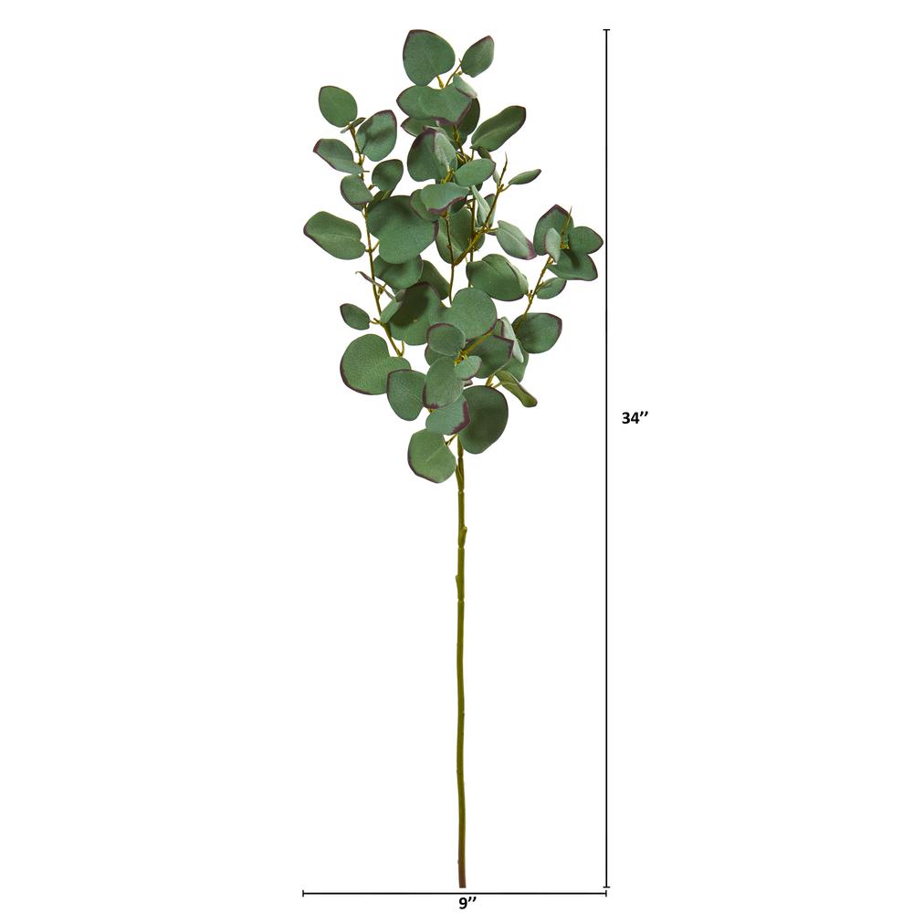 34in. Eucalyptus Artificial Branch (Set of 6). Picture 2