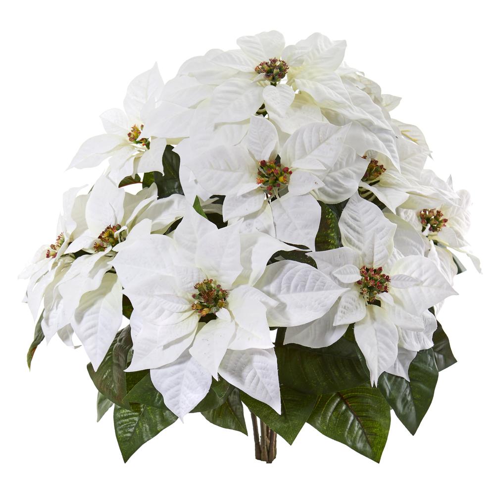 24in. Poinsettia Artificial Plant (Set of 2). Picture 1