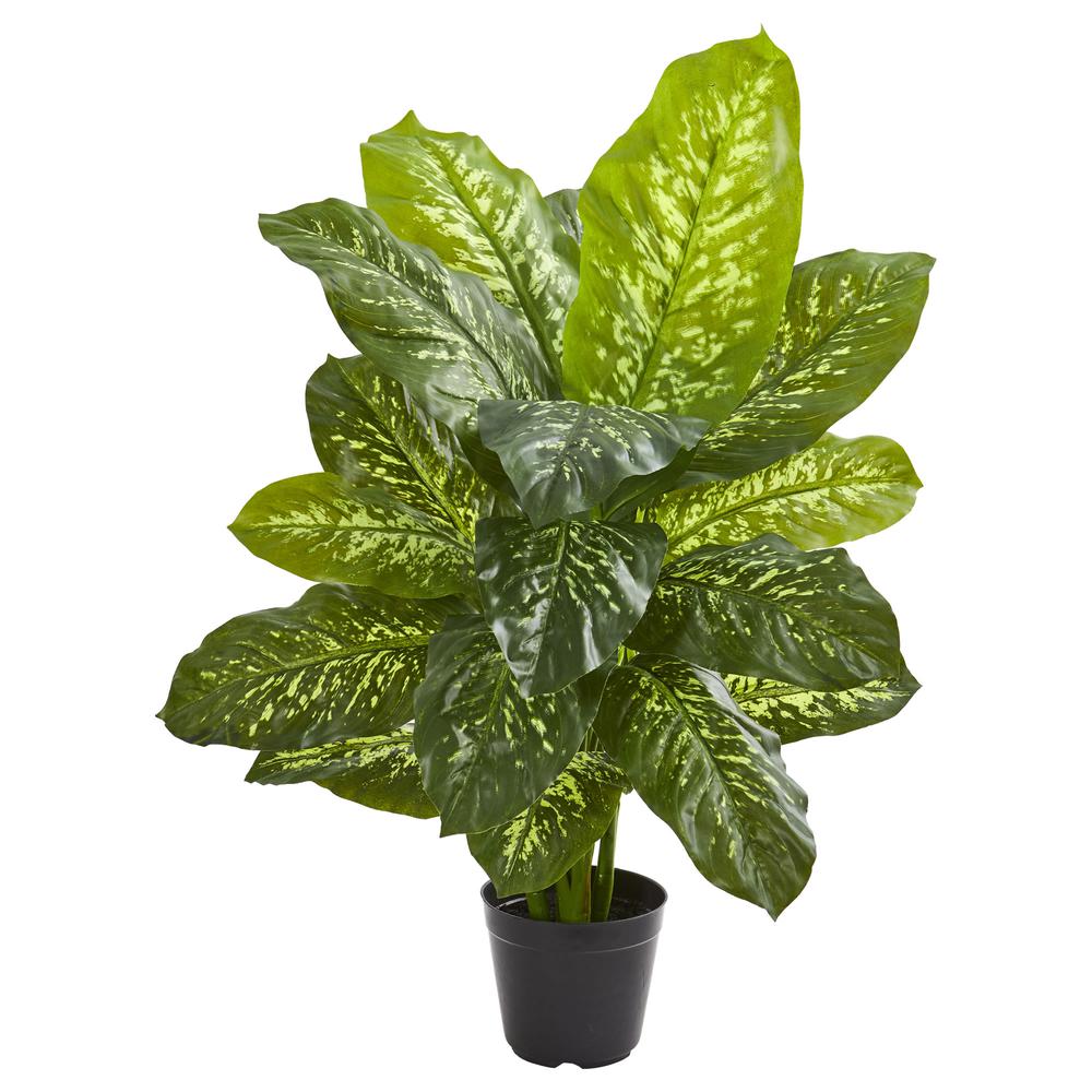 34in. Dieffenbachia Artificial Plant (Real Touch). Picture 1