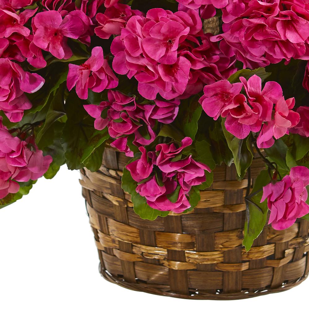 Geranium Hanging Basket Artificial Plant UV Resistant (Indoor/Outdoor), Beauty. Picture 2
