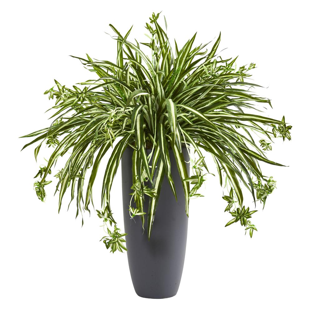 33in. Spider Artificial Plant in Cylinder Planter. Picture 1