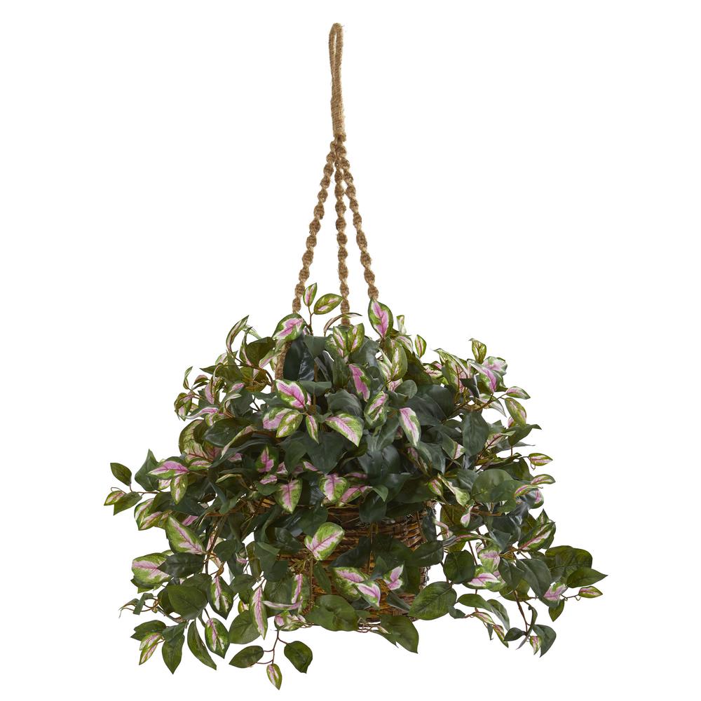 Hoya Artificial Plant Hanging Basket. Picture 1