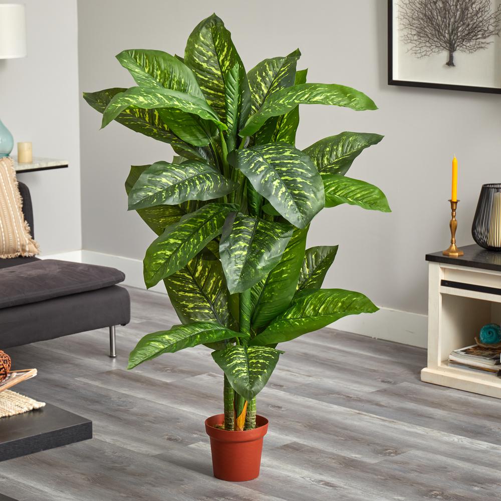 5ft. Dieffenbachia Silk Plant (Real Touch). Picture 3