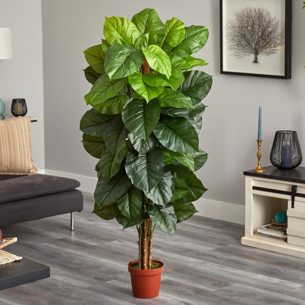 63in. Large Leaf Philodendron Silk Plant (Real Touch). Picture 2