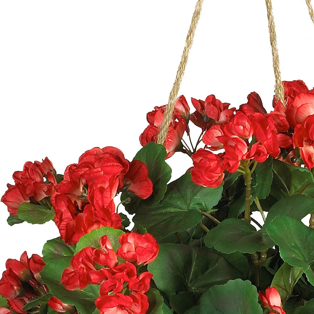 Geranium Hanging Basket Silk Plant. Picture 3