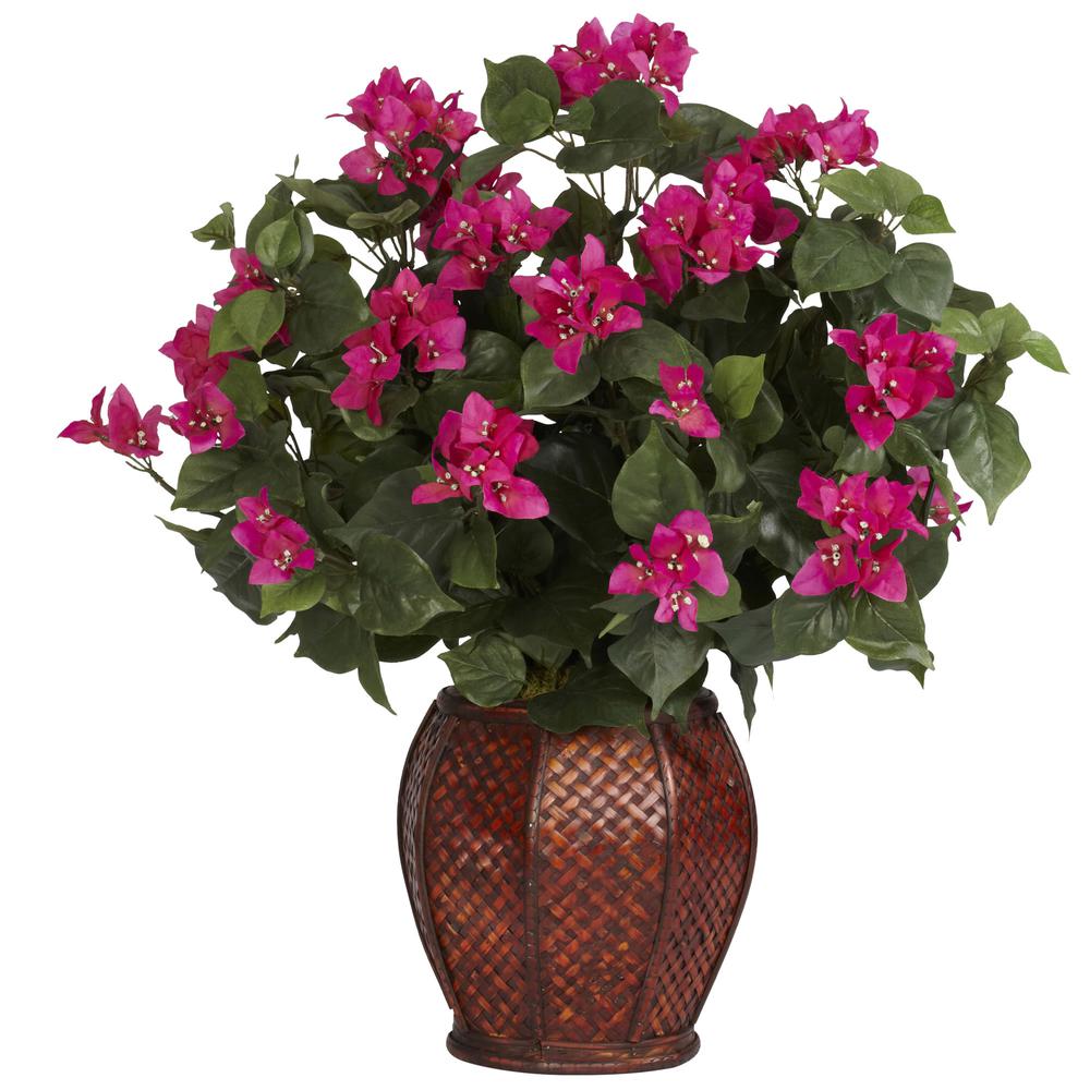 Bougainvillea with Vase Silk Plant. Picture 1