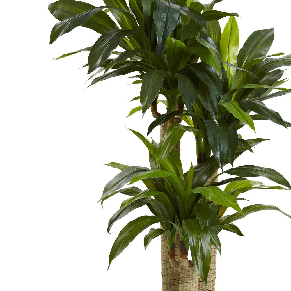4.5ft. Cornstalk Dracaena Silk Plant with Vase (Real Touch). Picture 5