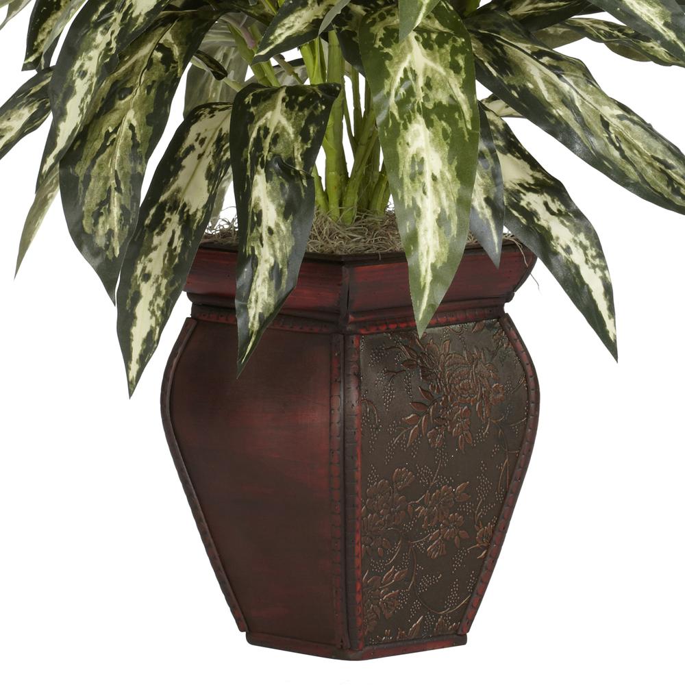Aglaonema with Decorative Vase Silk Plant. Picture 3