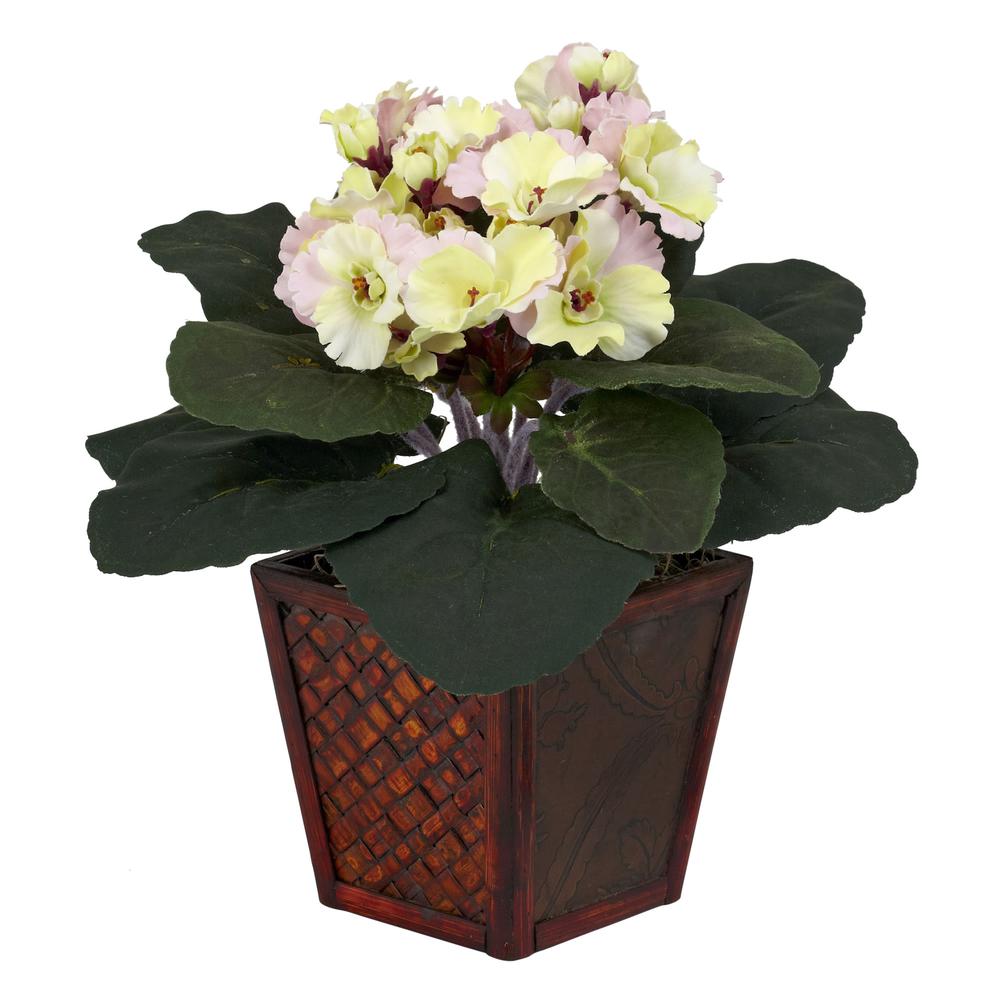 African Violet with Vase Silk Plant (Set of 2). Picture 3