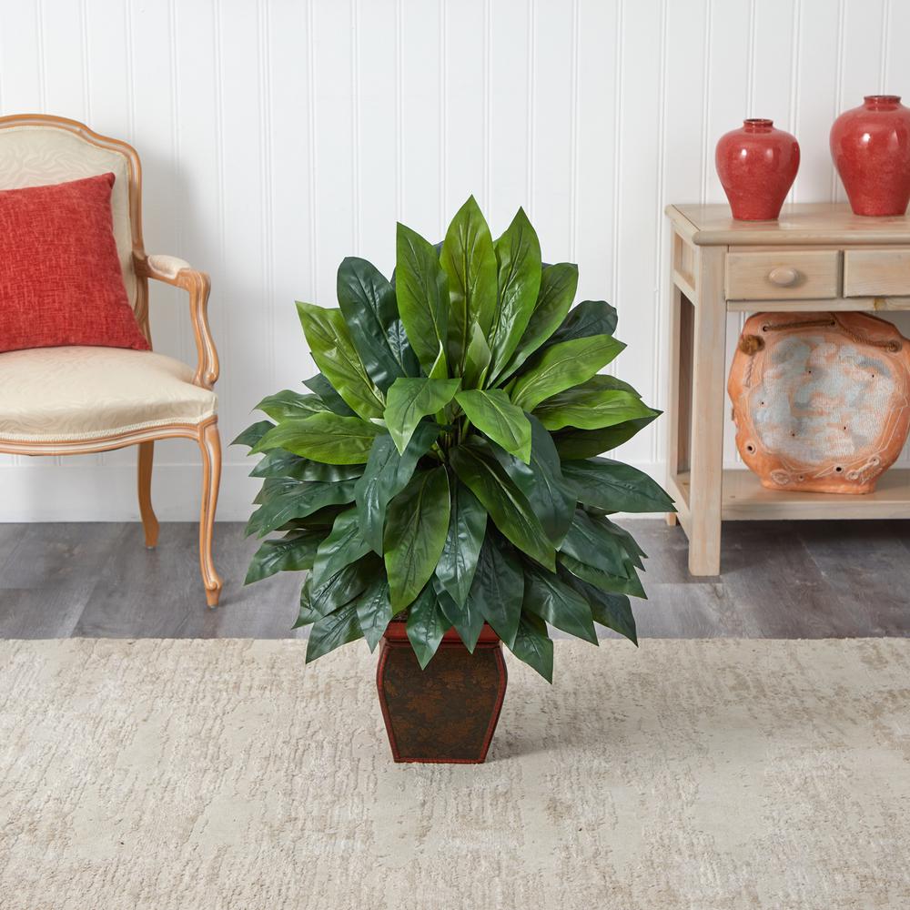 Cordyline with Decorative Vase Silk Plant. Picture 3