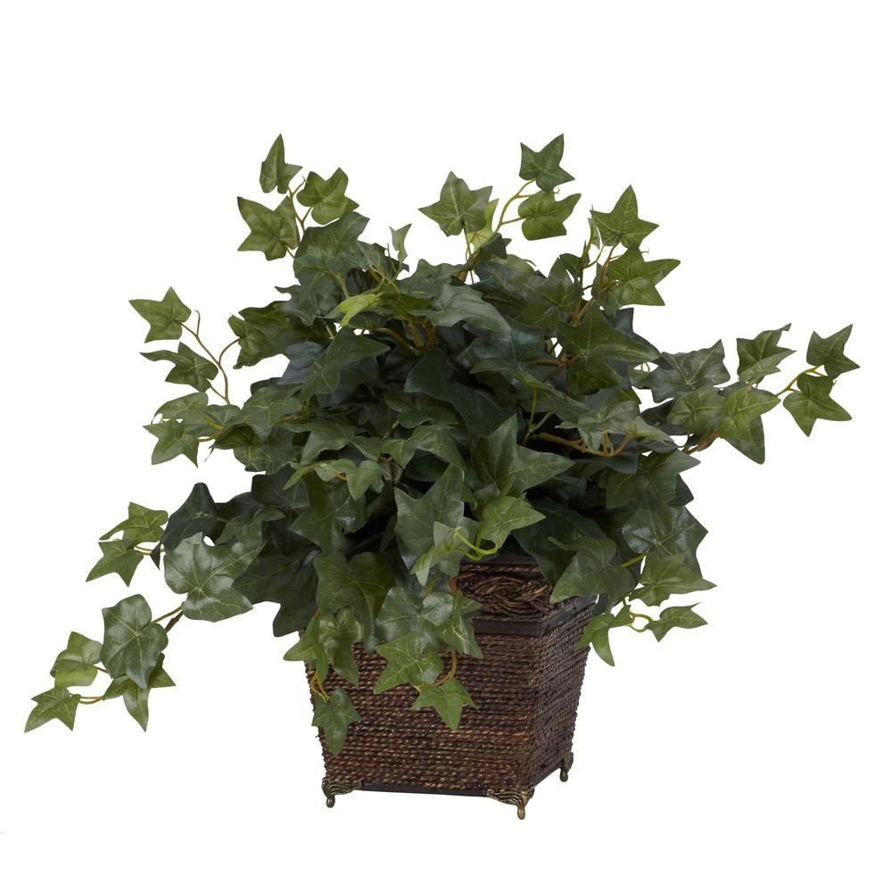 Puff Ivy with Coiled Rope Planter Silk Plant. Picture 1