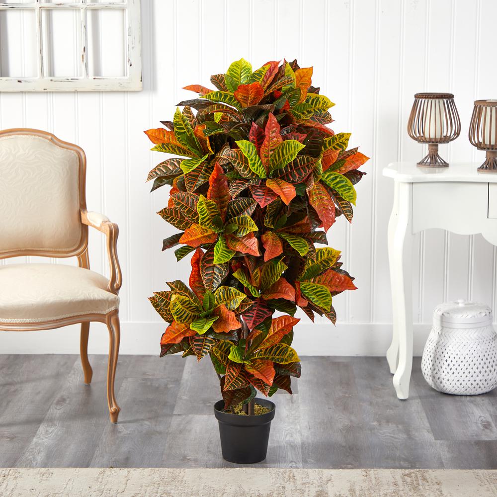 56in. Croton Plant (Real Touch). Picture 2