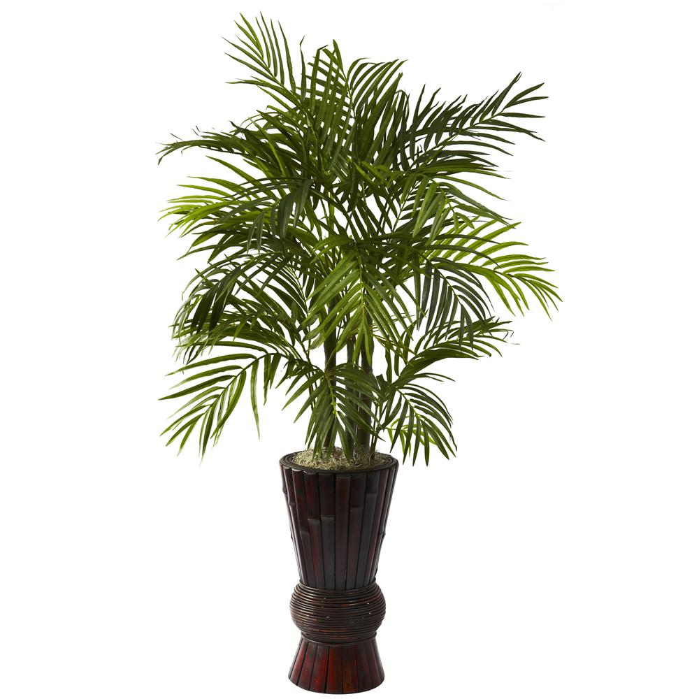 4ft. Areca with Bamboo Planter. Picture 1
