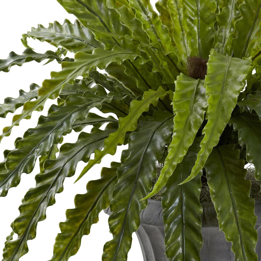 30in. Birds nest Fern Artificial Plant with Urn. Picture 2