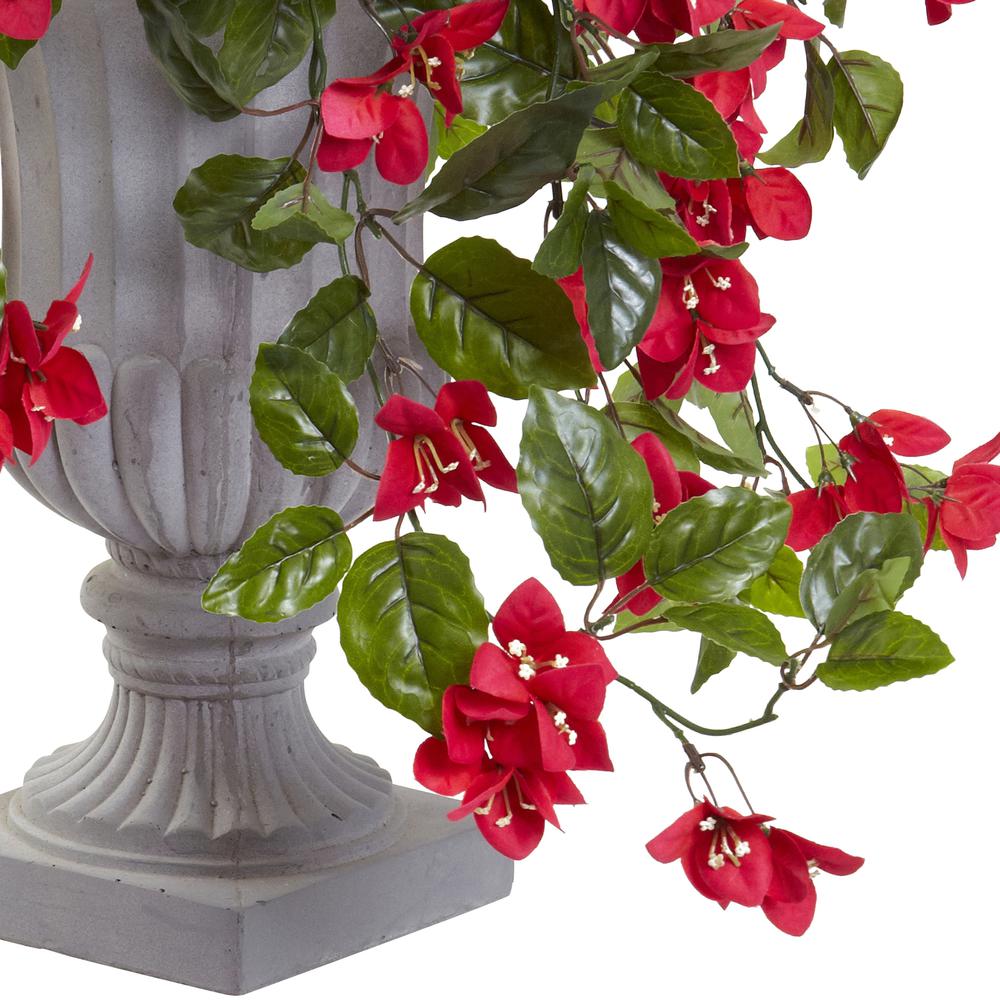 Bougainvillea Flowering Silk Plant with Decorative Urn, UV Resistant (Indoor/Outdoor). Picture 3