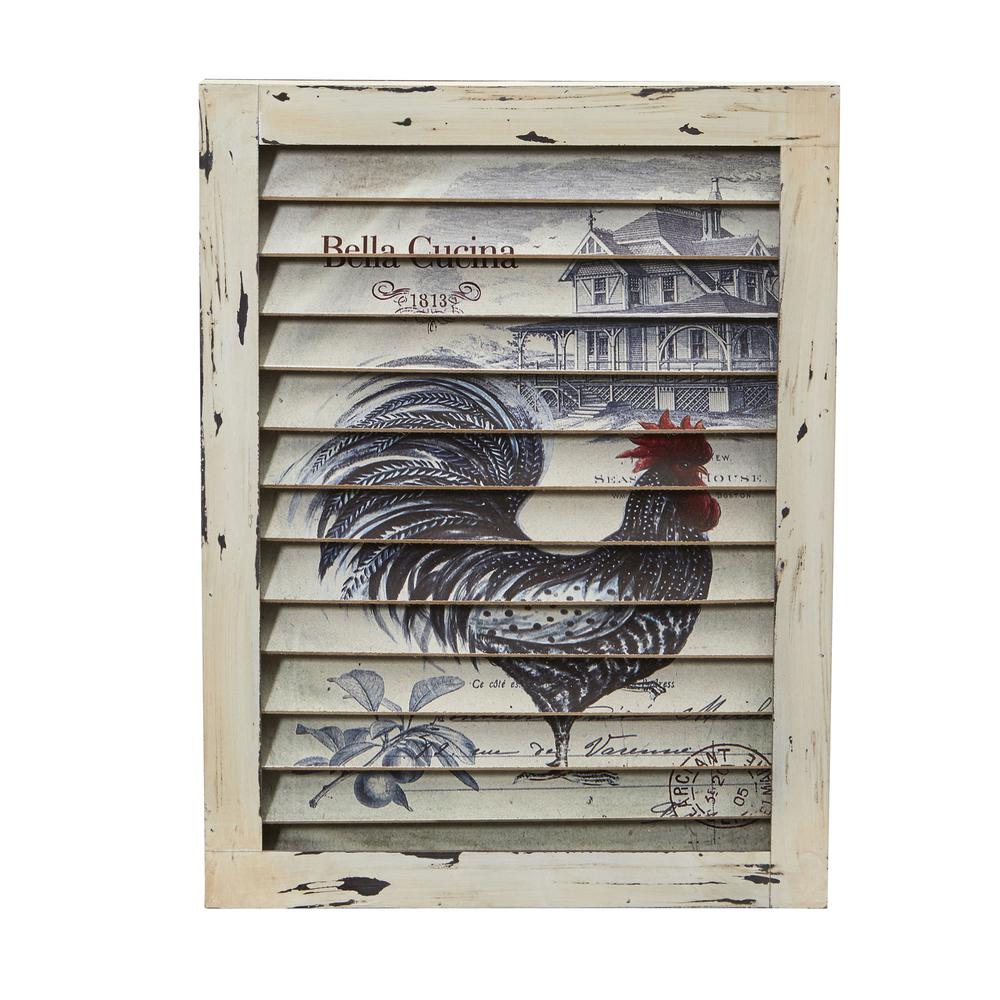 Rooster Window Shutter Wall Decor. Picture 1