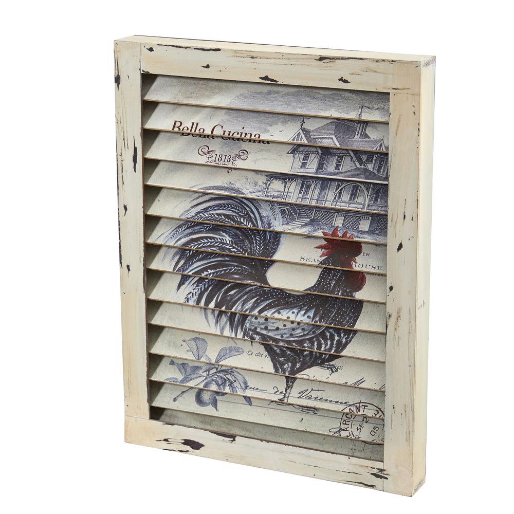 Rooster Window Shutter Wall Decor. Picture 2