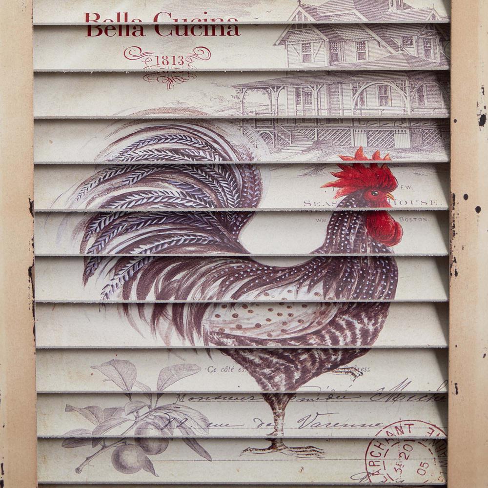 Rooster Window Shutter Wall Decor. Picture 5