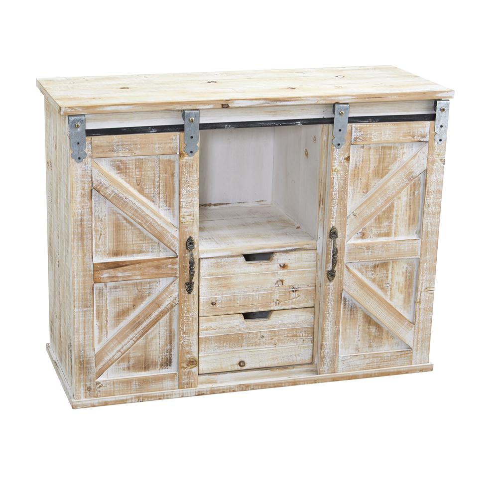 38in. Wide Double Barn Door Console. The main picture.