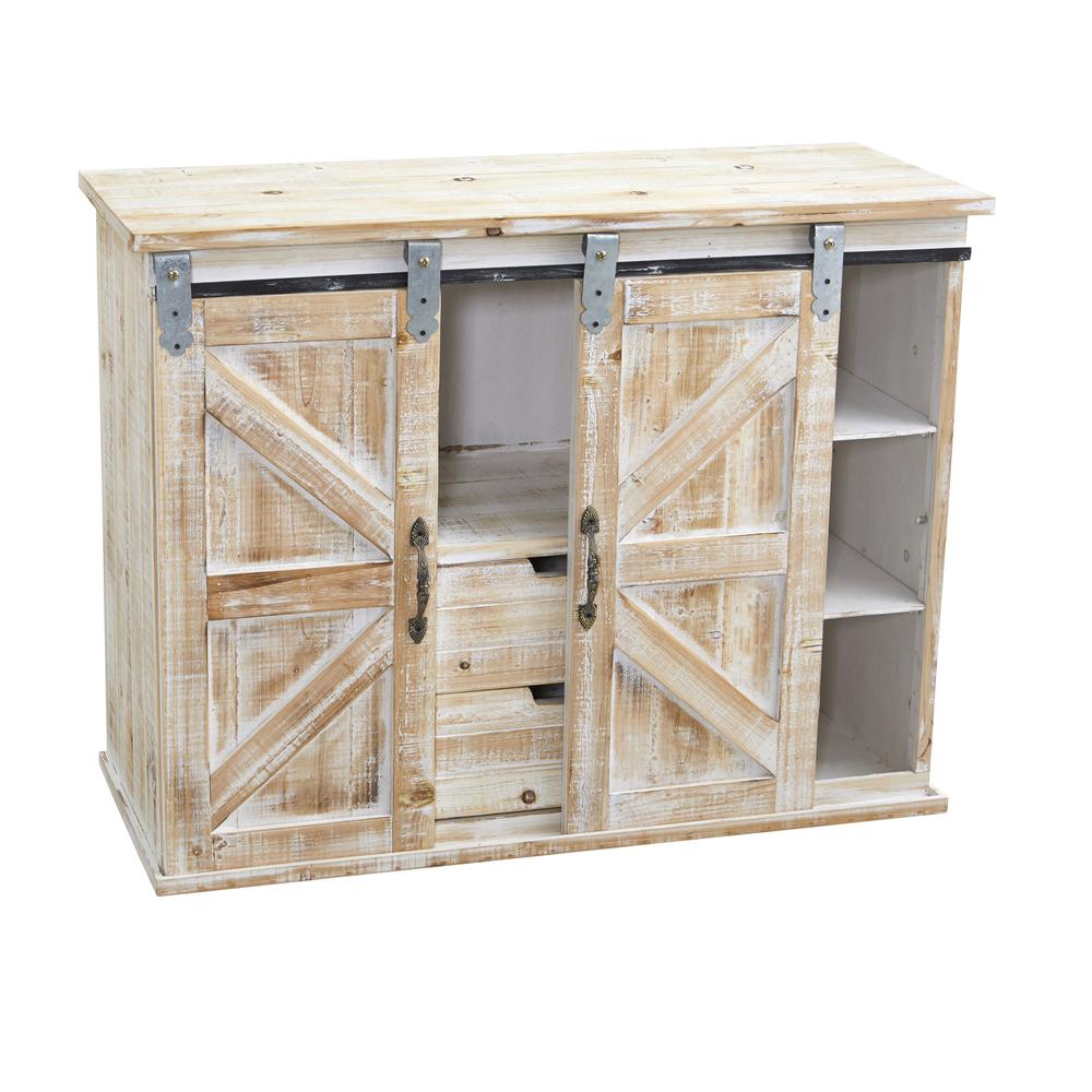 38in. Wide Double Barn Door Console. Picture 3
