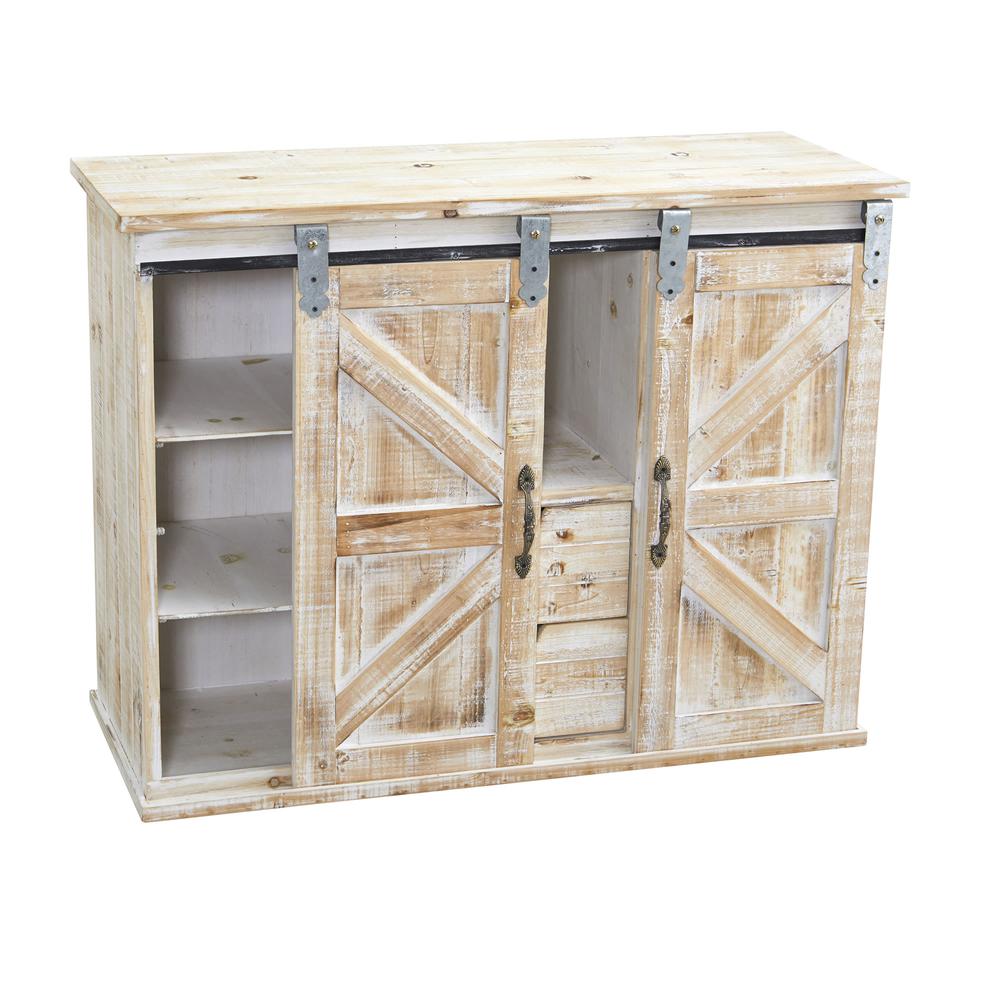 38in. Wide Double Barn Door Console. Picture 4
